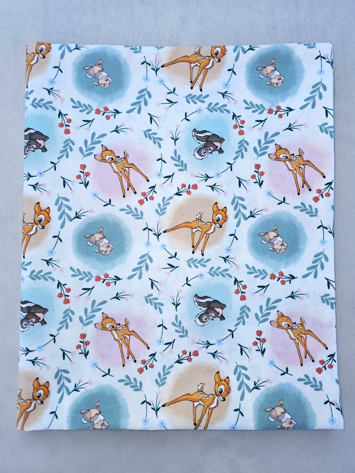 Cotton Fabric DISNEY BAMBI & FRIENDS – Premium Remnant 1 Yard 18 in” X 44in RARE