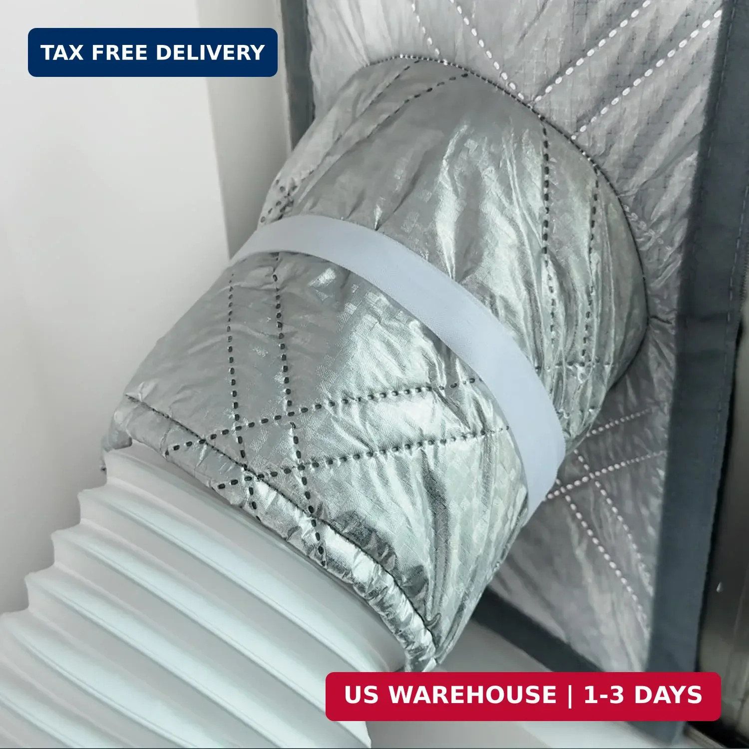 3-Layer Insulated Portable AC Window Seal Kit Max 70″ Stepless Adjustable Reflec