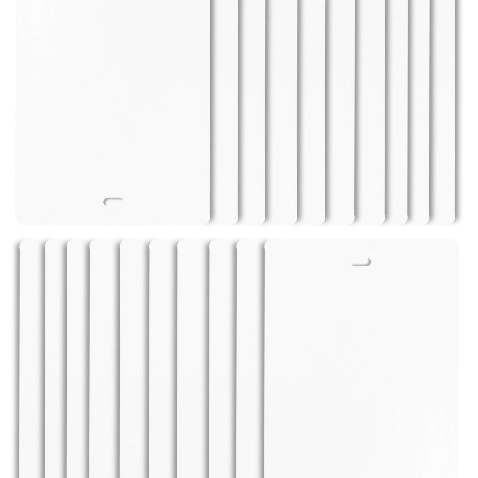 DALIX PVC Vertical Blind Replacement Slats Curved Smooth White 98.5 x 3.5 (20…
