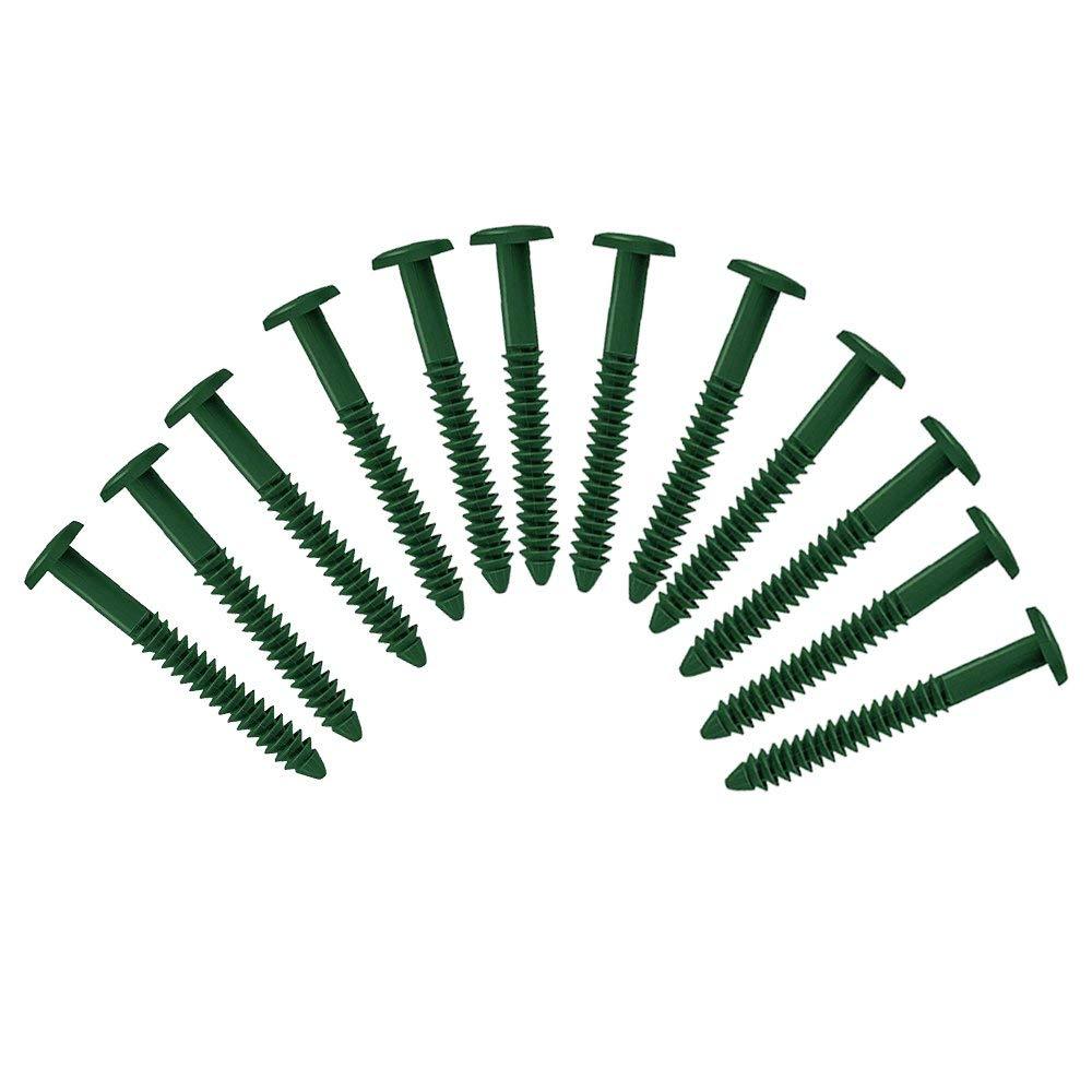 Window Shutters Panel Peg Loks 3″ Spikes Lock Fasteners Forest Green Pack of 12