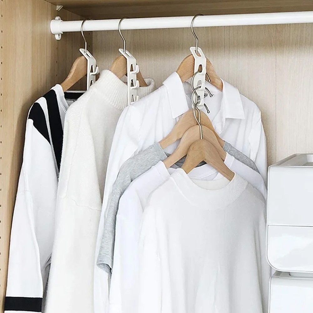 12* Space Saving Multi Function Coat Hanger Hooks for Efficient Closet #