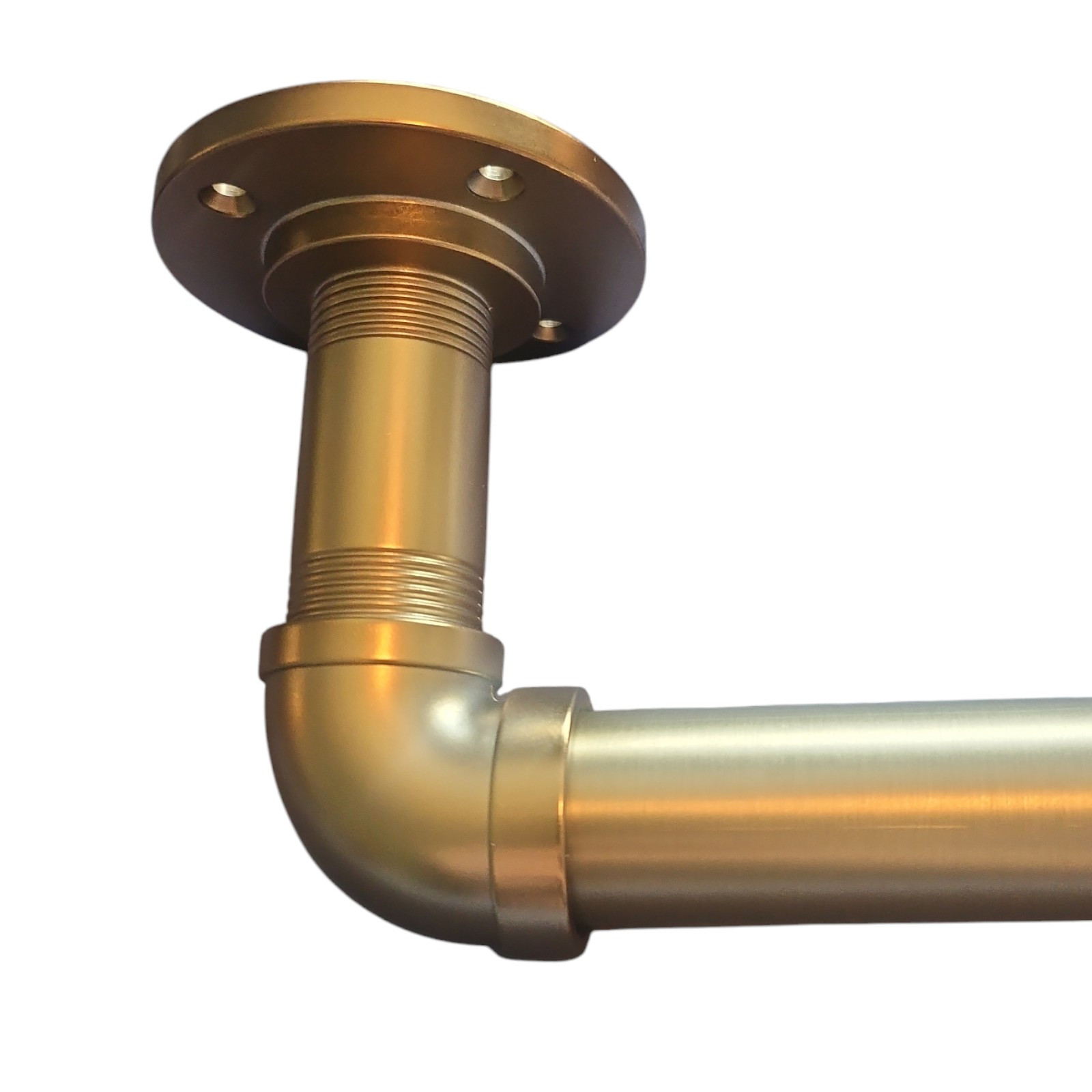 Cambria Designer Series Industrial 1 1/8 Inch Dia Fixed Length Curtain Rod 36″