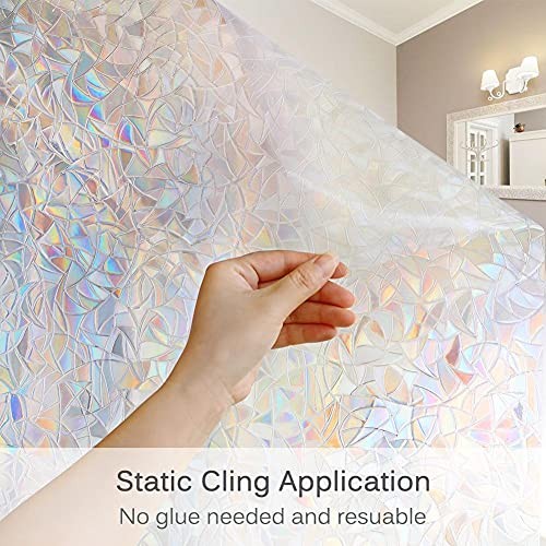 Window Privacy Film with Installation Tools, Static 17.5″ x 78.7″ Multicolor