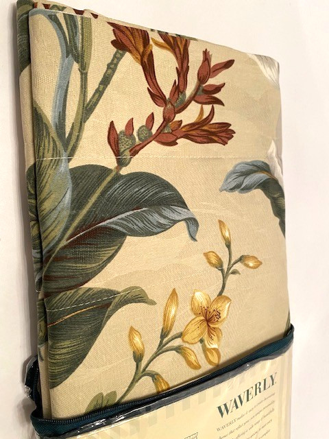 New! Vtg. Waverly Parchment Garden Fairfield Williamsburg Floral 78″x14″ Valance