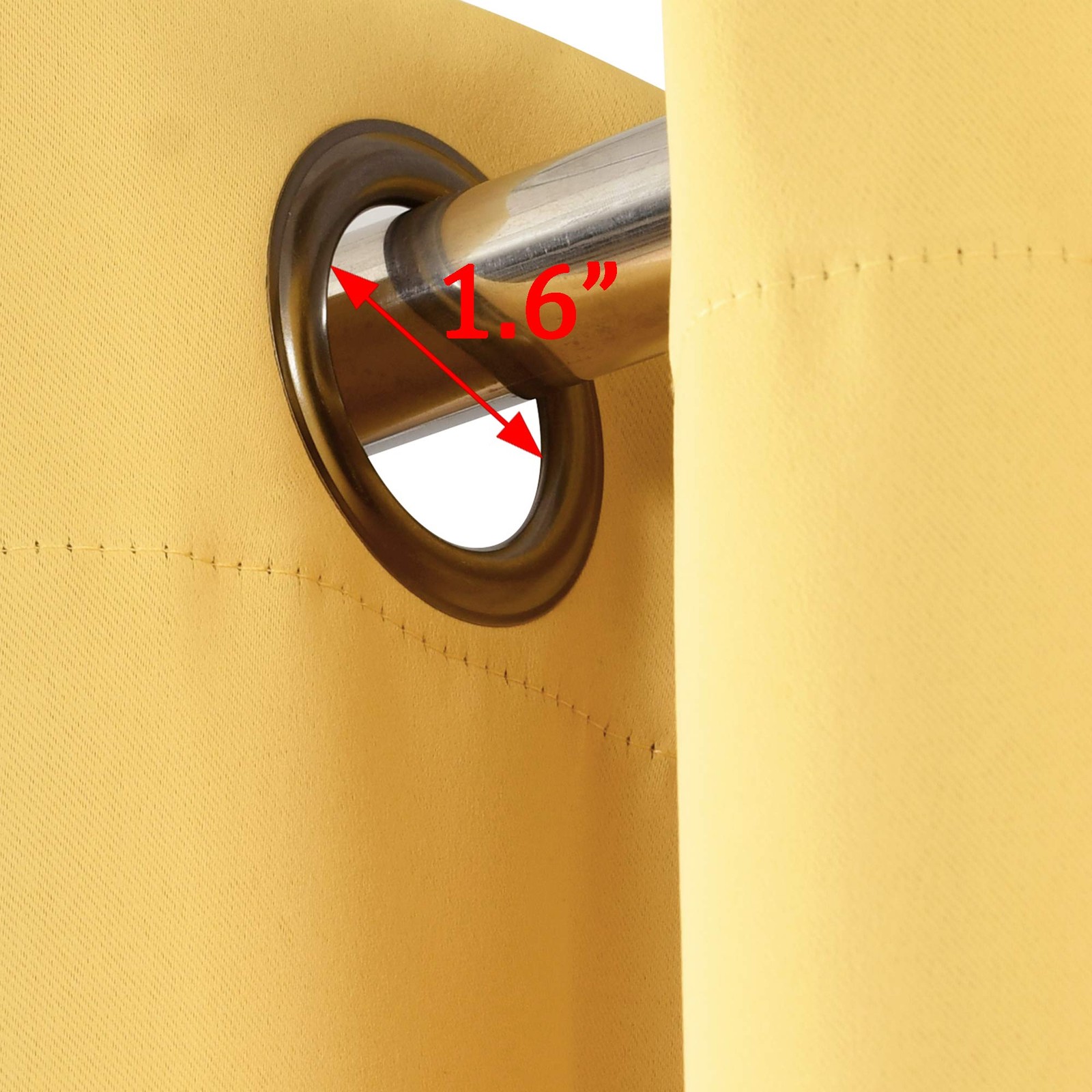 Lush Decor Yellow Insulated Grommet Blackout Curtains 52×108 Set of 2