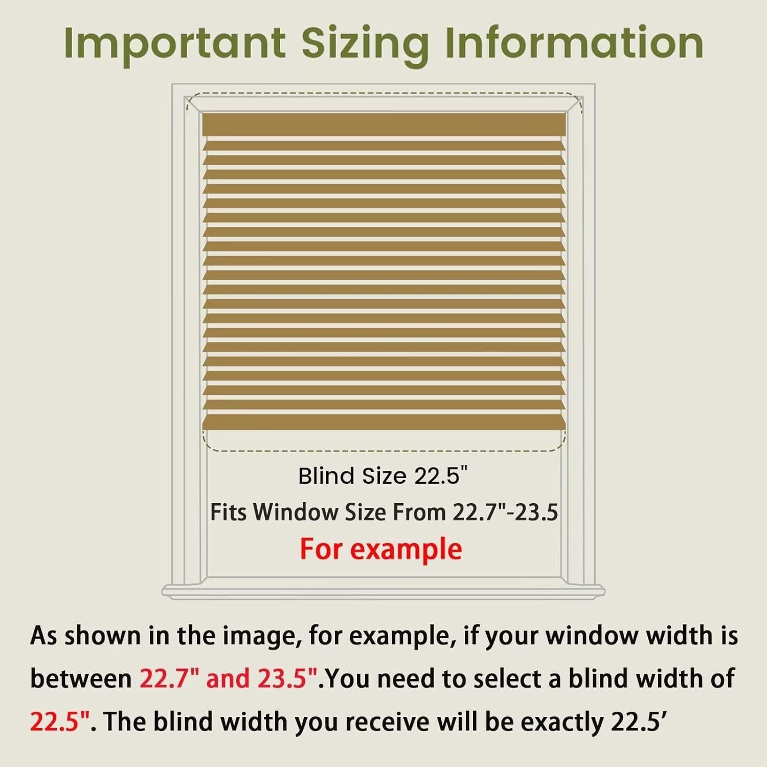 2″ Cordless Solid Wood Blinds for Indoor Window,21.5″ W x 36″ H Real Wooden B…