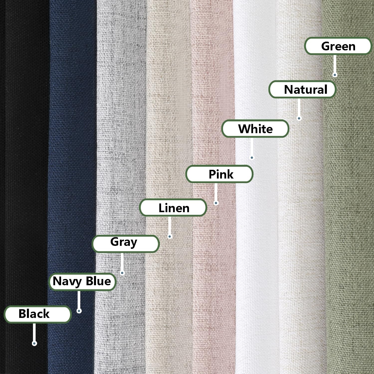 Valances for Windows – Light Filtering Faux 60″W x 14″L (Pack of 1) Natural