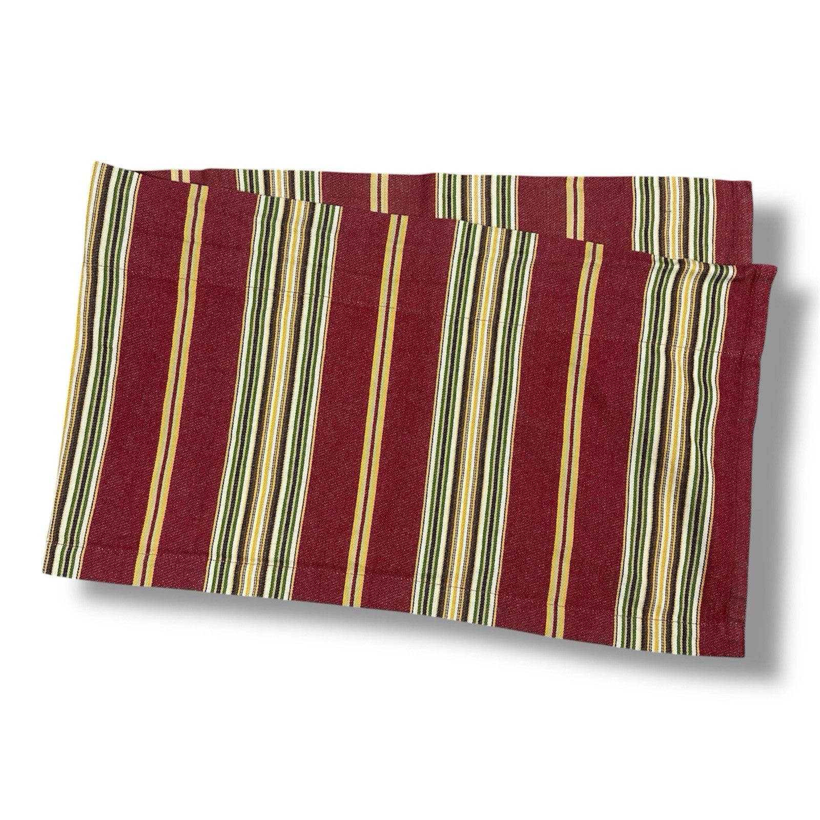 Pottery Barn Hudson Stripe Valance Curtain Red 42×12.5” Rod Pockets