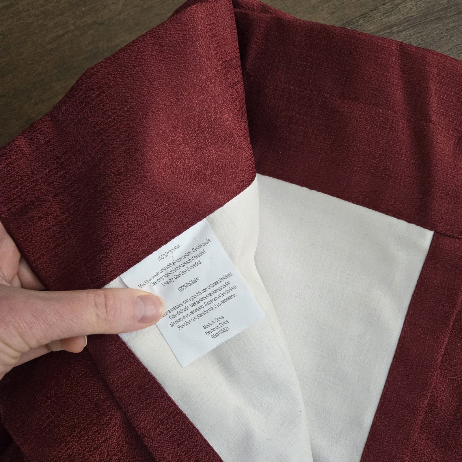 Burgandy MAROON 2 Curtains Pair Panels 42″ x 84″