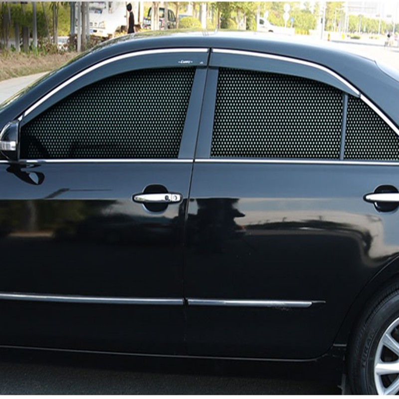 Black Perforated One Way Vision Privacy Window Film car home glass sticker Decor