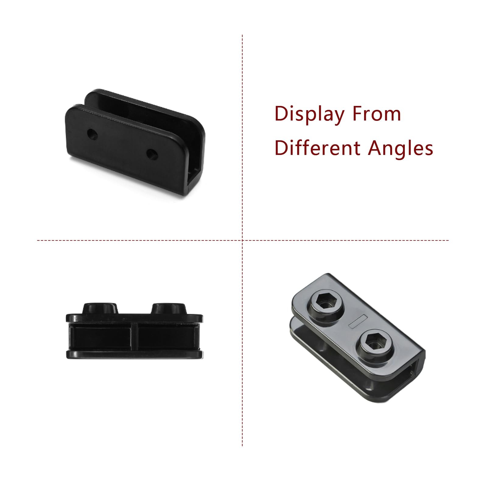 4PCS Black Canopy Replacement Parts,Rectangular Bracket Replacement Connectors,G
