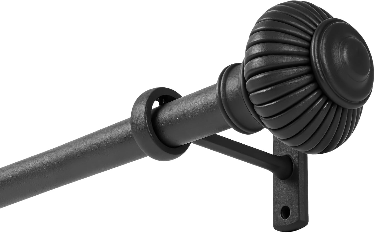 Heavy Duty Steel Curtain Rod Adjustable 32-240 Inches, 1 Inch Diameter Curtain R