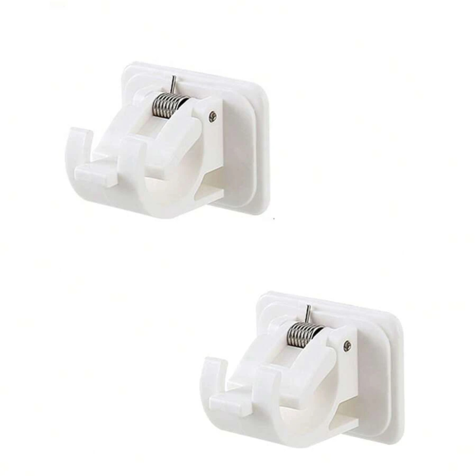 Wall-Mounted Curtain Rod Bracket Self-Adhesive Curtain Rod Holder Drapery Hook