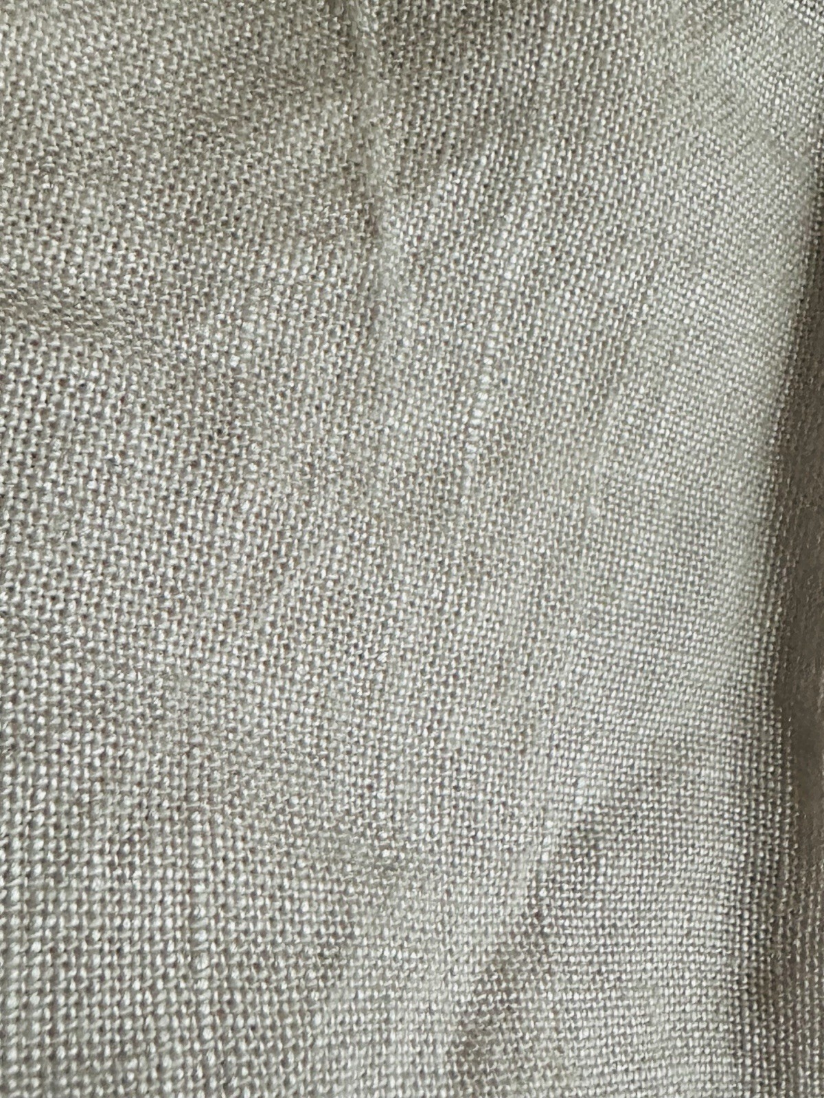 Restoration Hardware RH Teen Metallic Opaque Linen Panel 50” X 108 Beige Silver