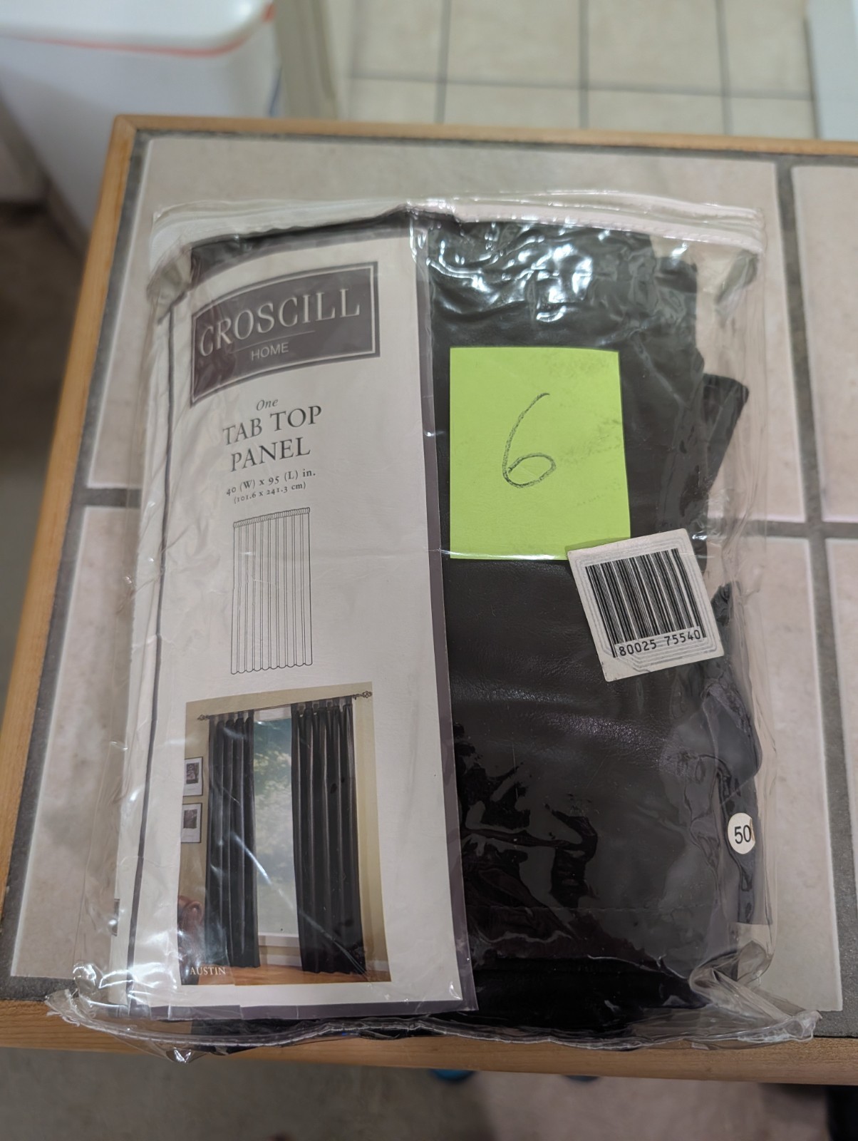 Croscill Home Tab Top Curtain Panel 40” X 95” Brown Cocoa Faux Leather FREE D SH