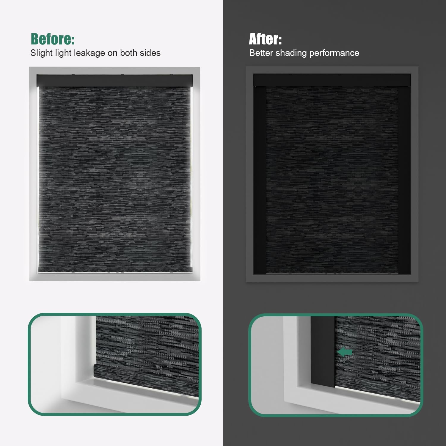 Bliwans Light Blocking Strips For Window Shades And Blinds 100 Blackout Pvc