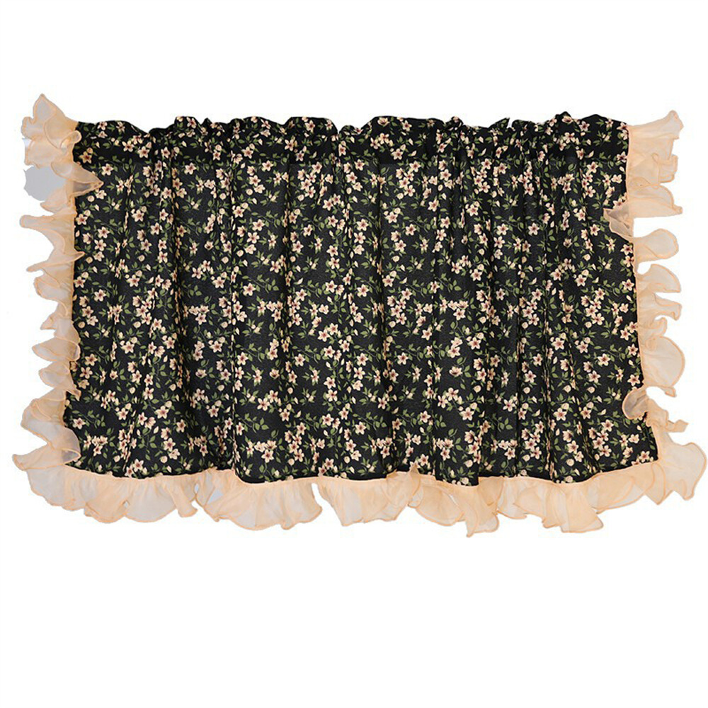 Ruffles Floral Modern Short Curtain Window Kitchen Valance Drape Home Decor 1PC