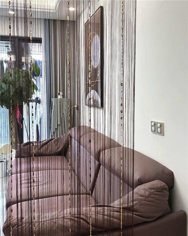 100cmX200cm Decorative Door String Curtain Beads Wall Panel Fringe Window Roo…