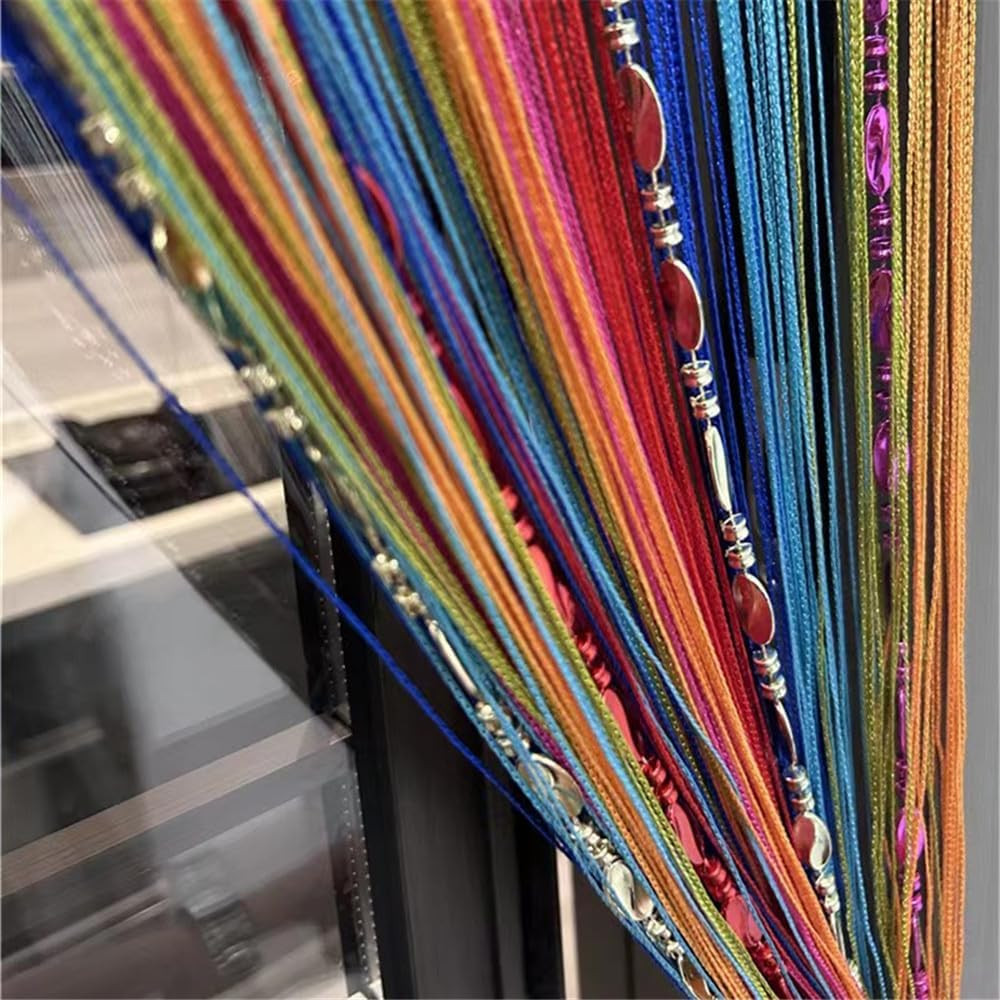 Ave Split 100Cmx200Cm Decorative Door String Curtain Beads Wall Panel Fringe Win