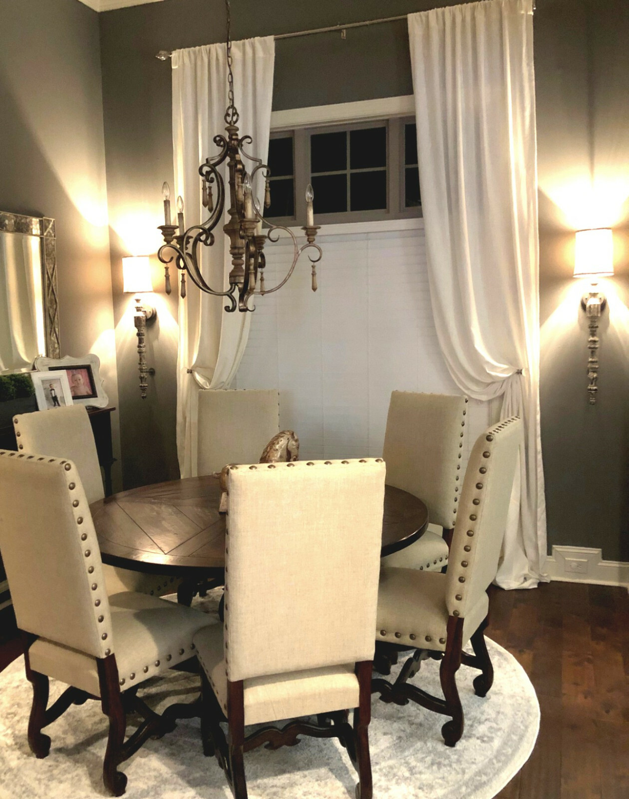 Extra long natural linen curtain, drape custom made 15 16 17 18 20 24 ft 2 story