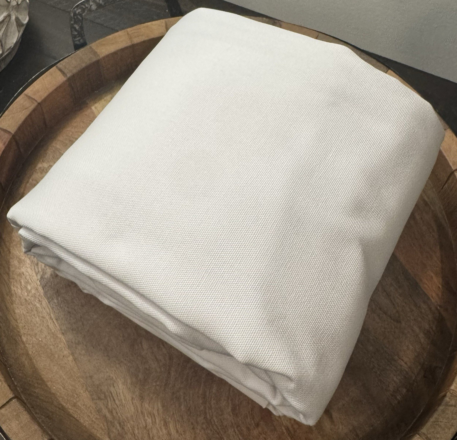 Pottery Barn Kids Quincy Cotton Canvas BLACKOUT Drape Panel 44x 84″ WHITE