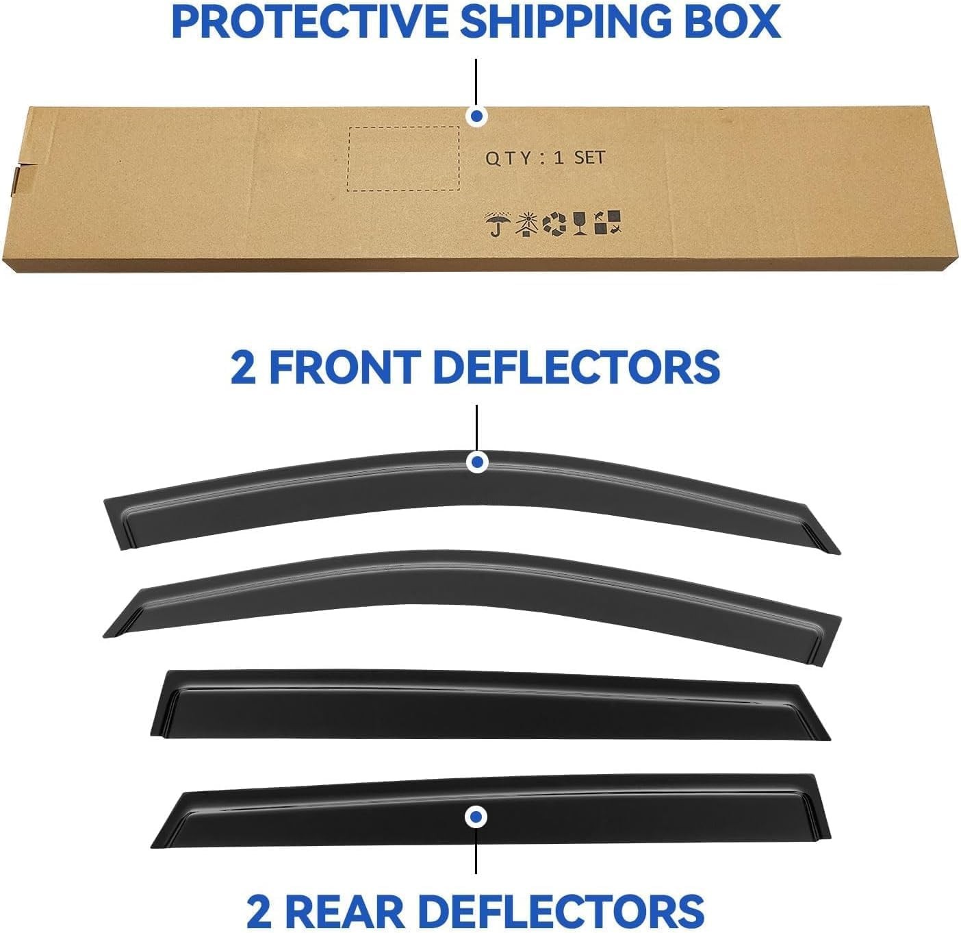Window Visors Rain Guards Shield for 2020 2021 2022 2023 2024 2025 Subaru Outbac
