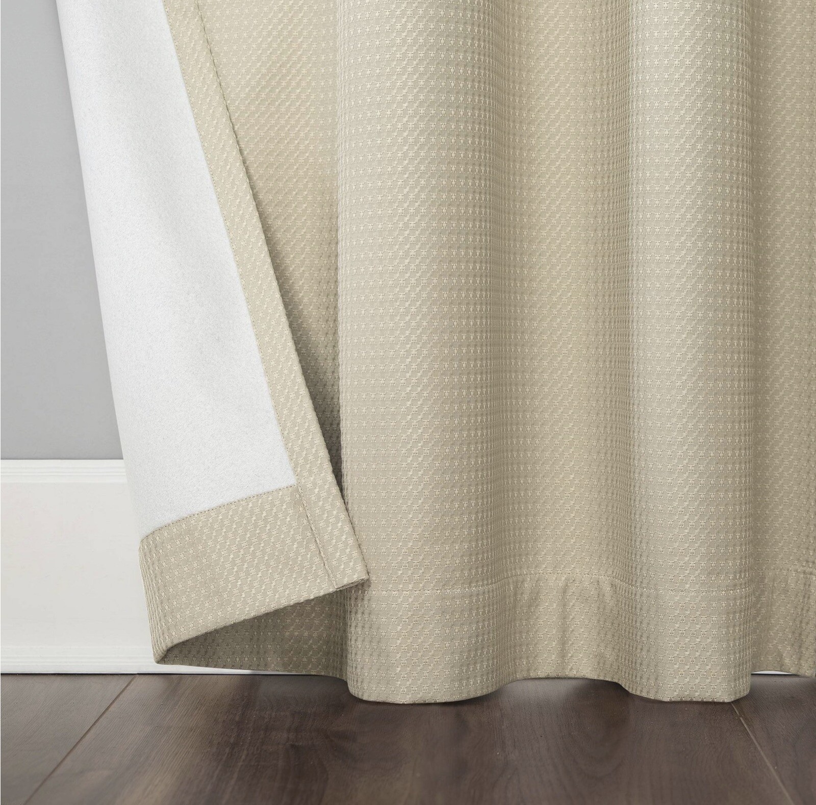 ⚜ Sun Zero Array Woven Draft Shield Fleece Insulated 100% Blackout-Taupe 1 Panel