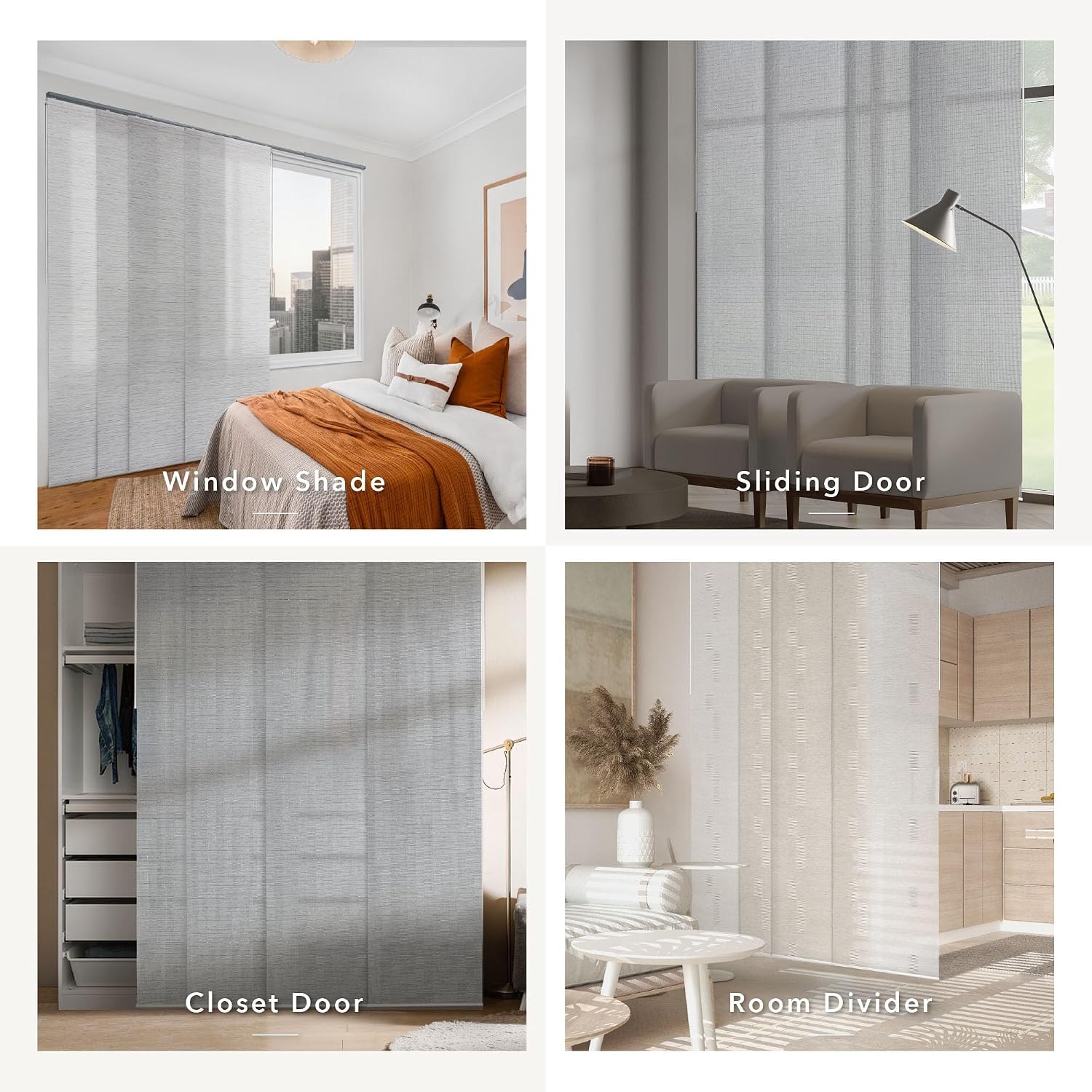 Adjustable Sliding Panel Track Blinds, White Vertical Blinds, Extendable Track