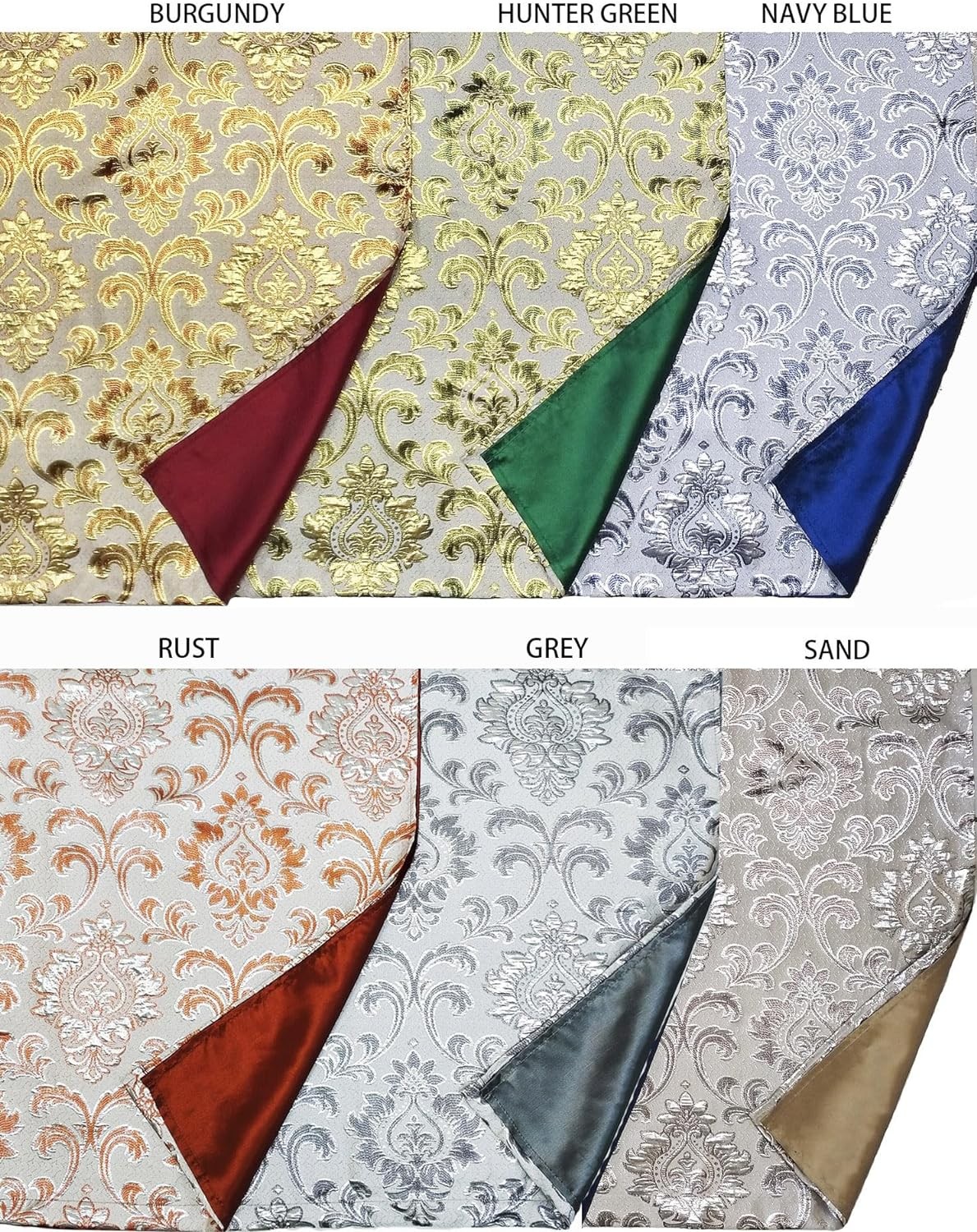 Samba Star. Jacquard Window Curtain Panel Drape with Attached Fancy Valance and