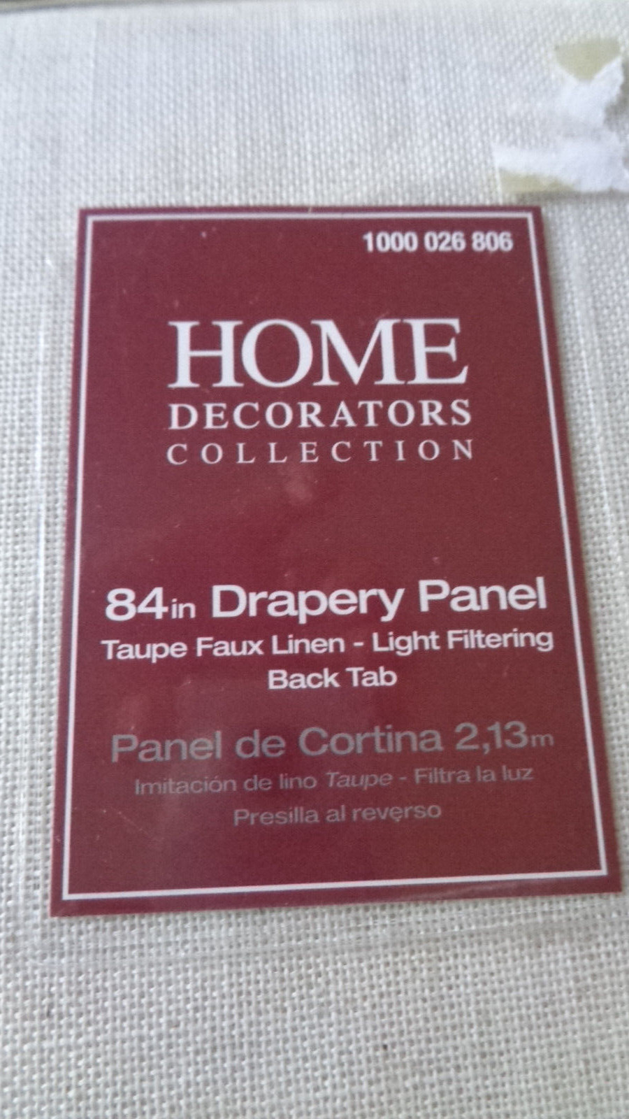 2 Home Decorators Collection Taupe Back Tab 84″ x 50″ Drapery Panels linen NEW