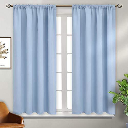 BGment Rod Pocket Baby Blue Room Darkening Curtains for Bedroom – Thermal