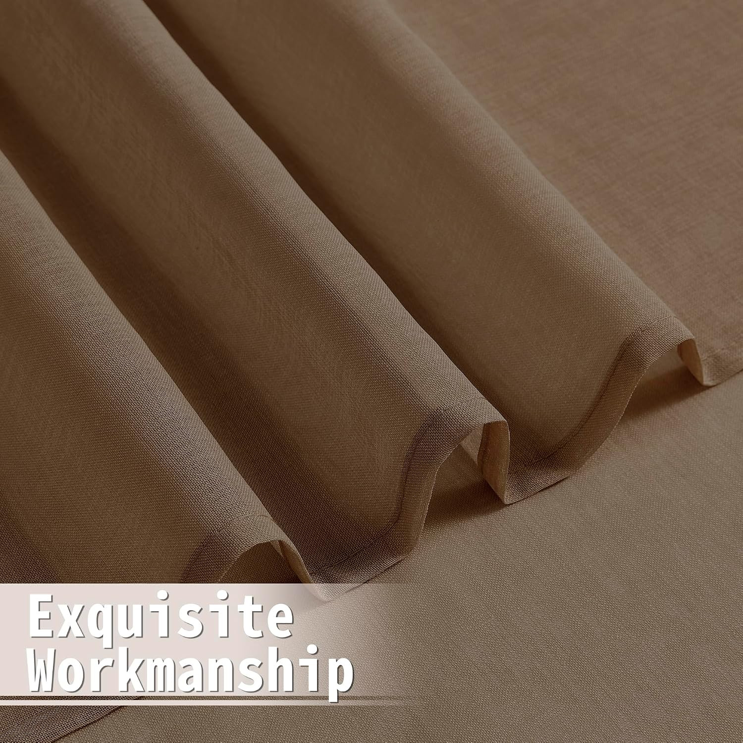 Sheer Door Curtains Closet Linen Textured Curtains Sheer Doorway Light Filtering