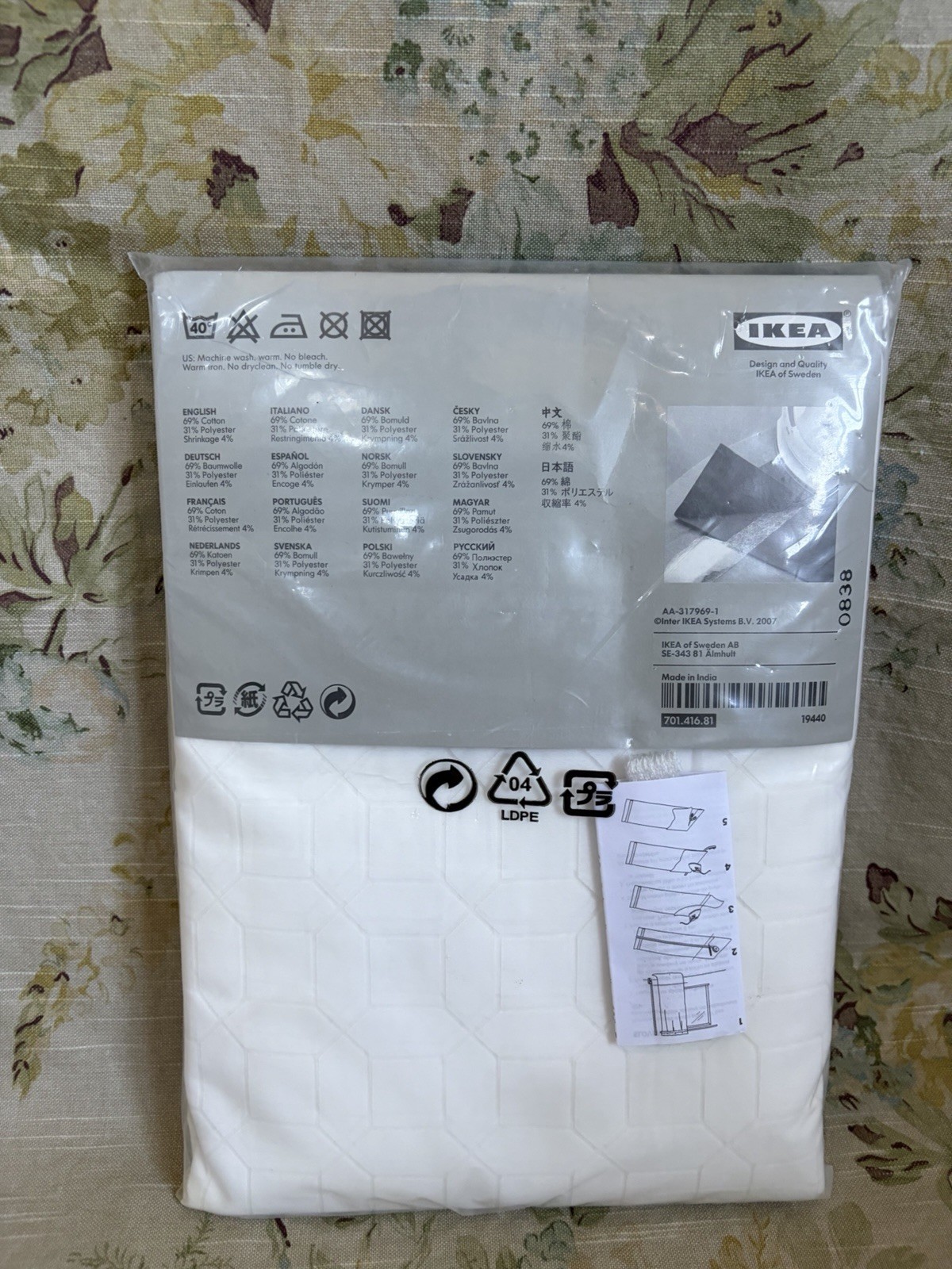New IKEA Stockholm Figur Anna Sorensson Panels Curtains 57” x 98” Sealed In Pkg