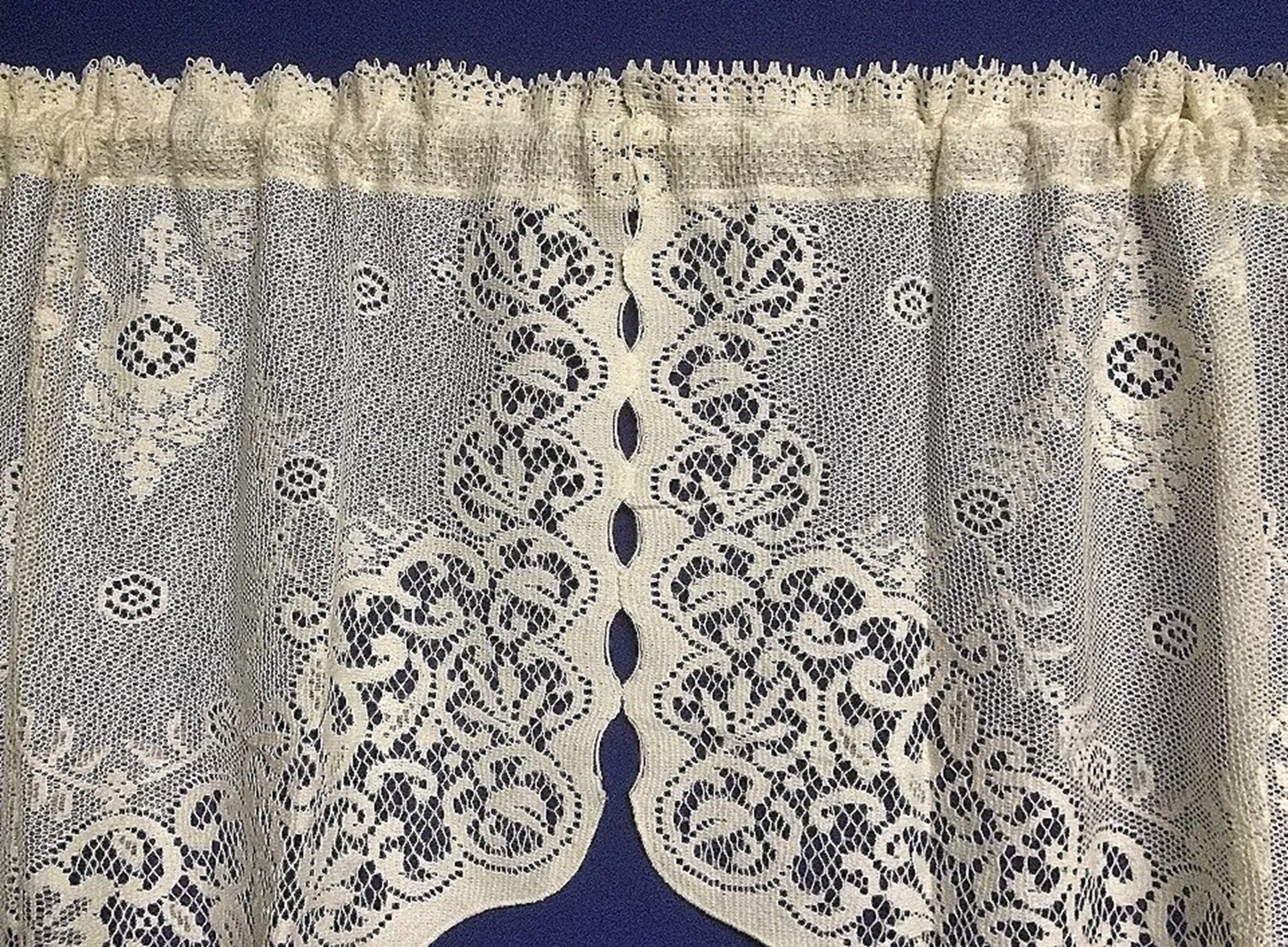 Ivory Windsor Cotton Blend Window Swag 62″w x 54″ or Insert Valance Livingroom