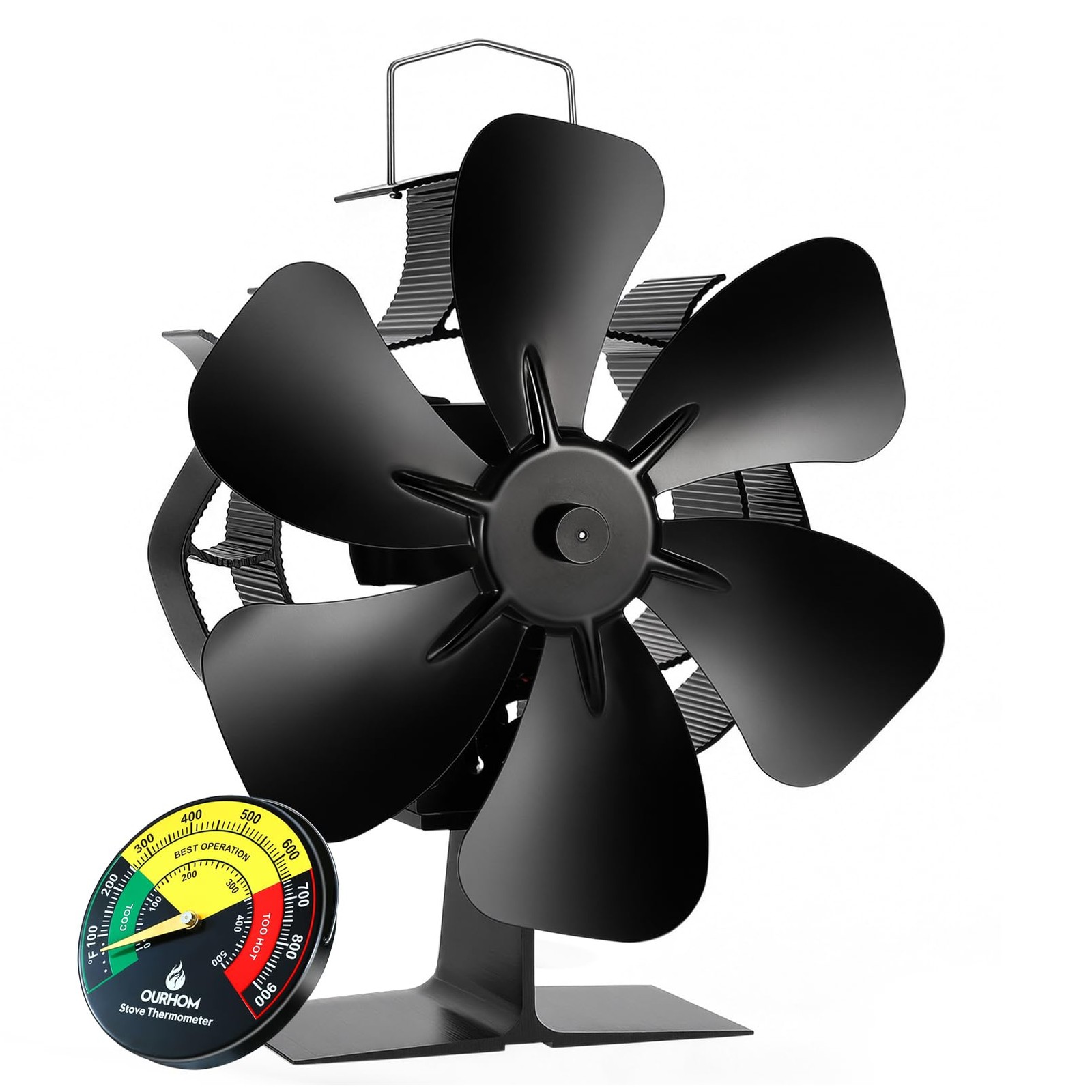 Wood Stove Fan, 60° Left-Right Rotation Stove Fans With High Air Volume, Heat…