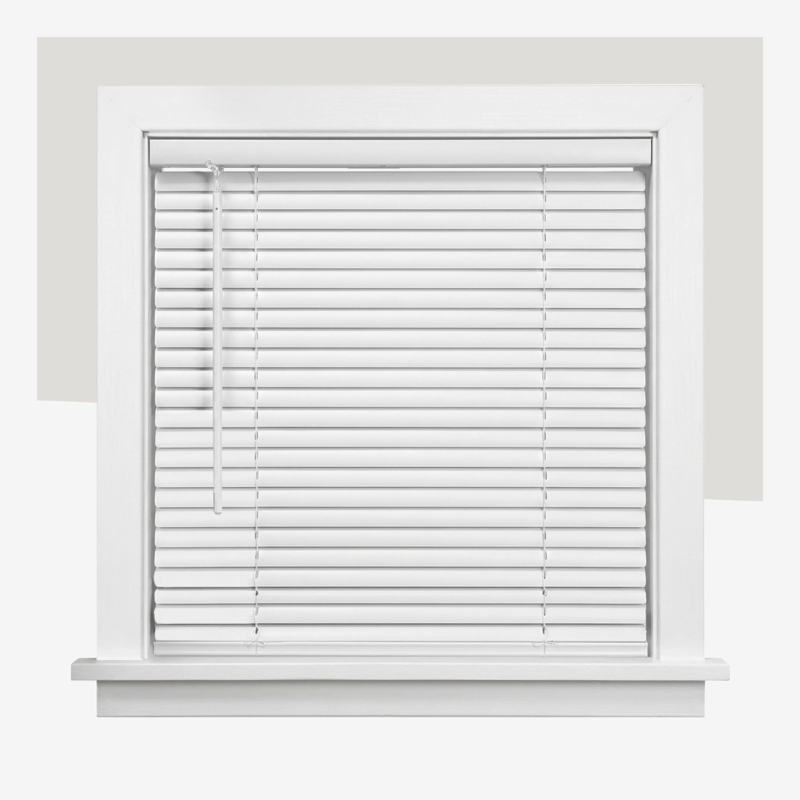 Chicology Cordless Mini Blinds For Indoor Windows 26.5 W X 36 H White Vinyl 1