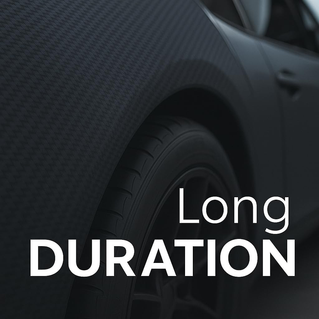 Rockrose 3D Matte 3D Black Carbon Fiber Vinyl Wrap, Anti-Wrinkle, Air Release Au