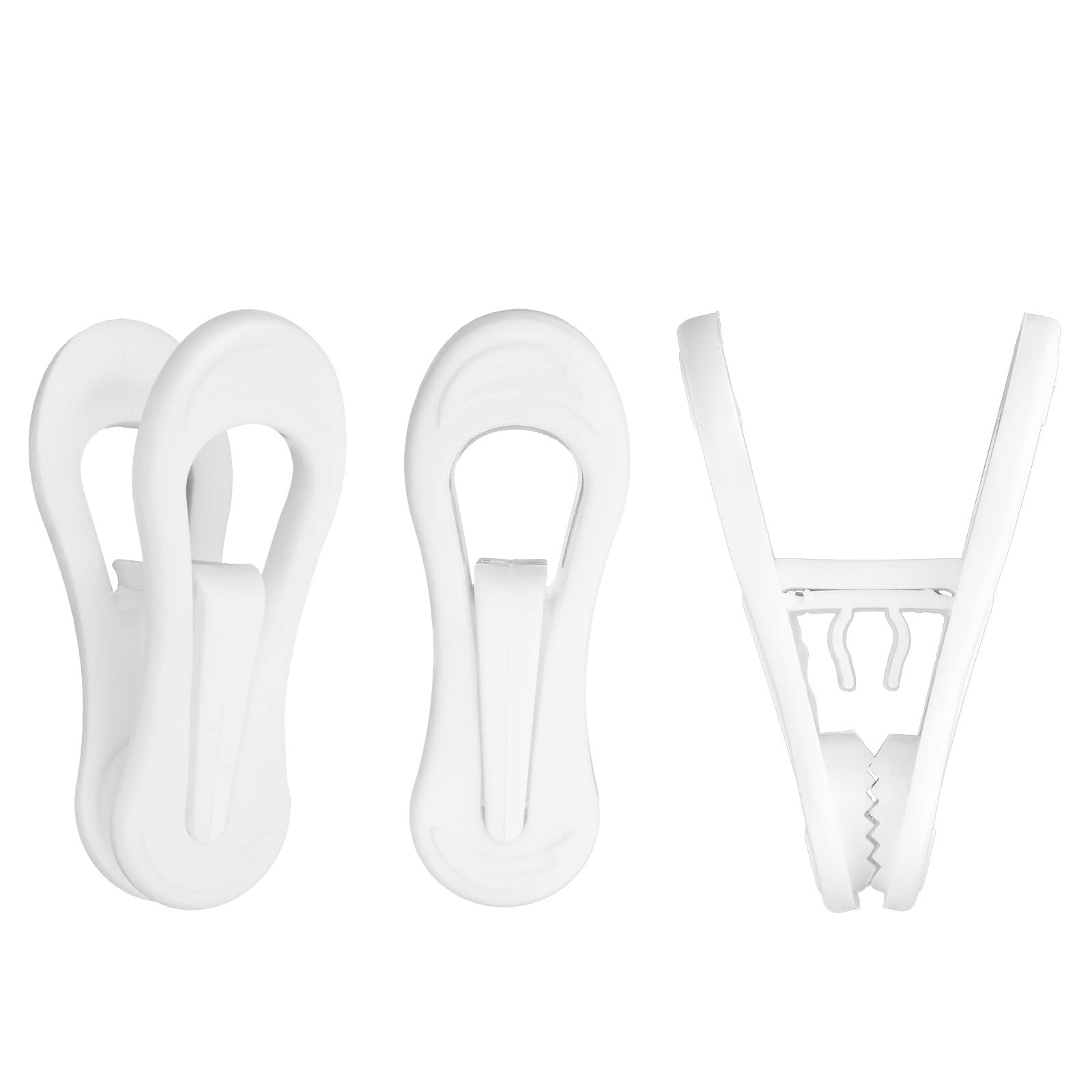Plastic White Hanger Clips – 60 Pack Multi-Purpose Clips for Hangers, Finger …