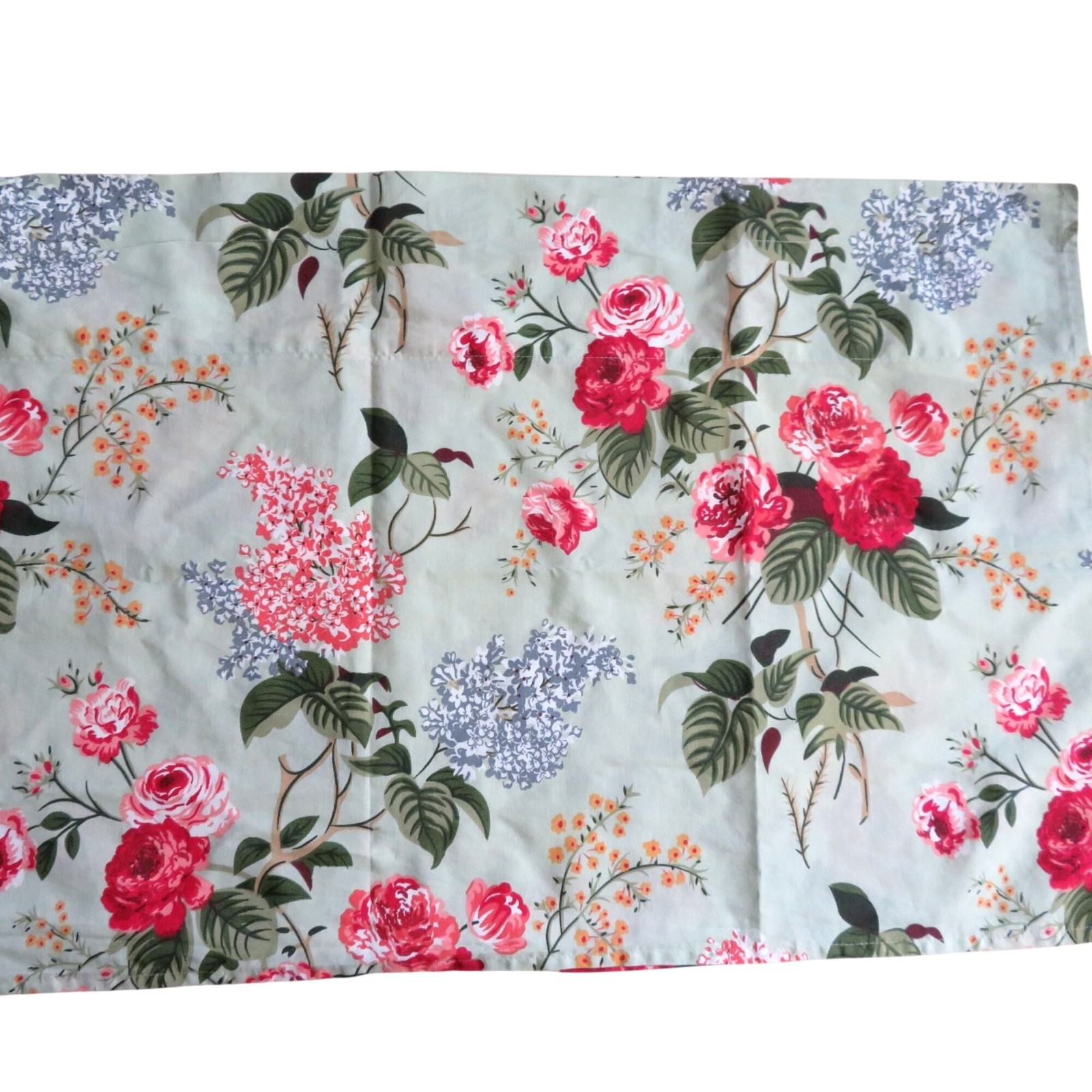 Vintage Floral Valance Light Green Background 78″x 20.5″ Cotton-Poly Blend