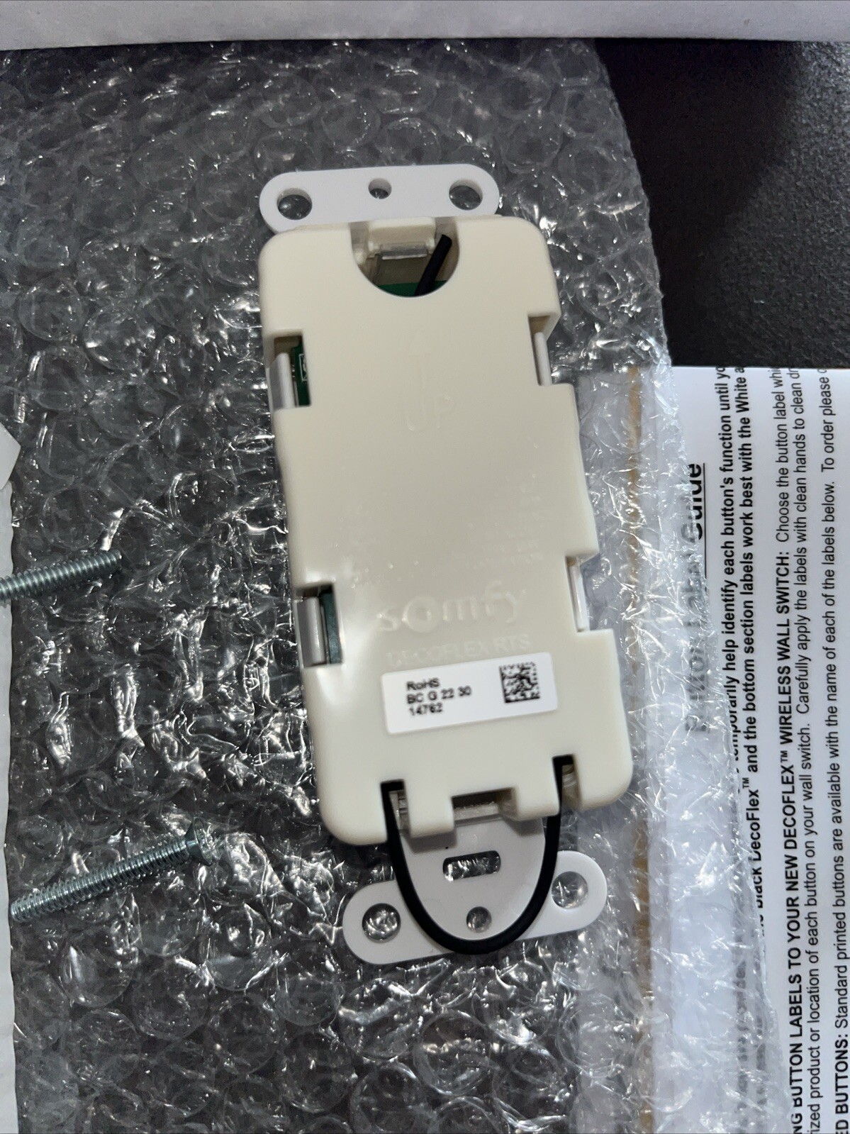 Somfy 1810813 5 channel remote control blind switch Part number White BRAND NEW