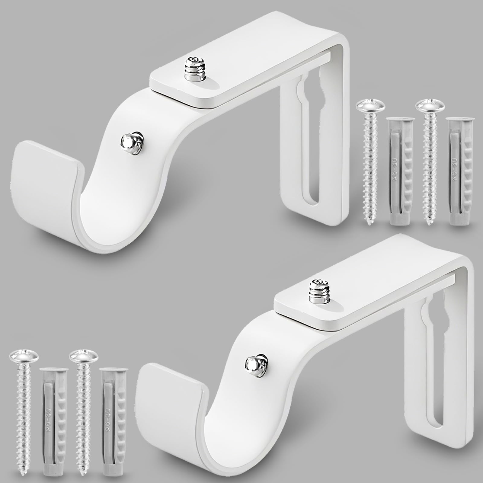 Curtain Rod Bracket Adjustable, Drapery Rod Holder Hooks Support Hangers for …