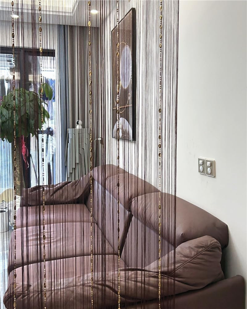 100Cmx200Cm Decorative Door String Curtain Beads Wall Panel Fringe Window Room D