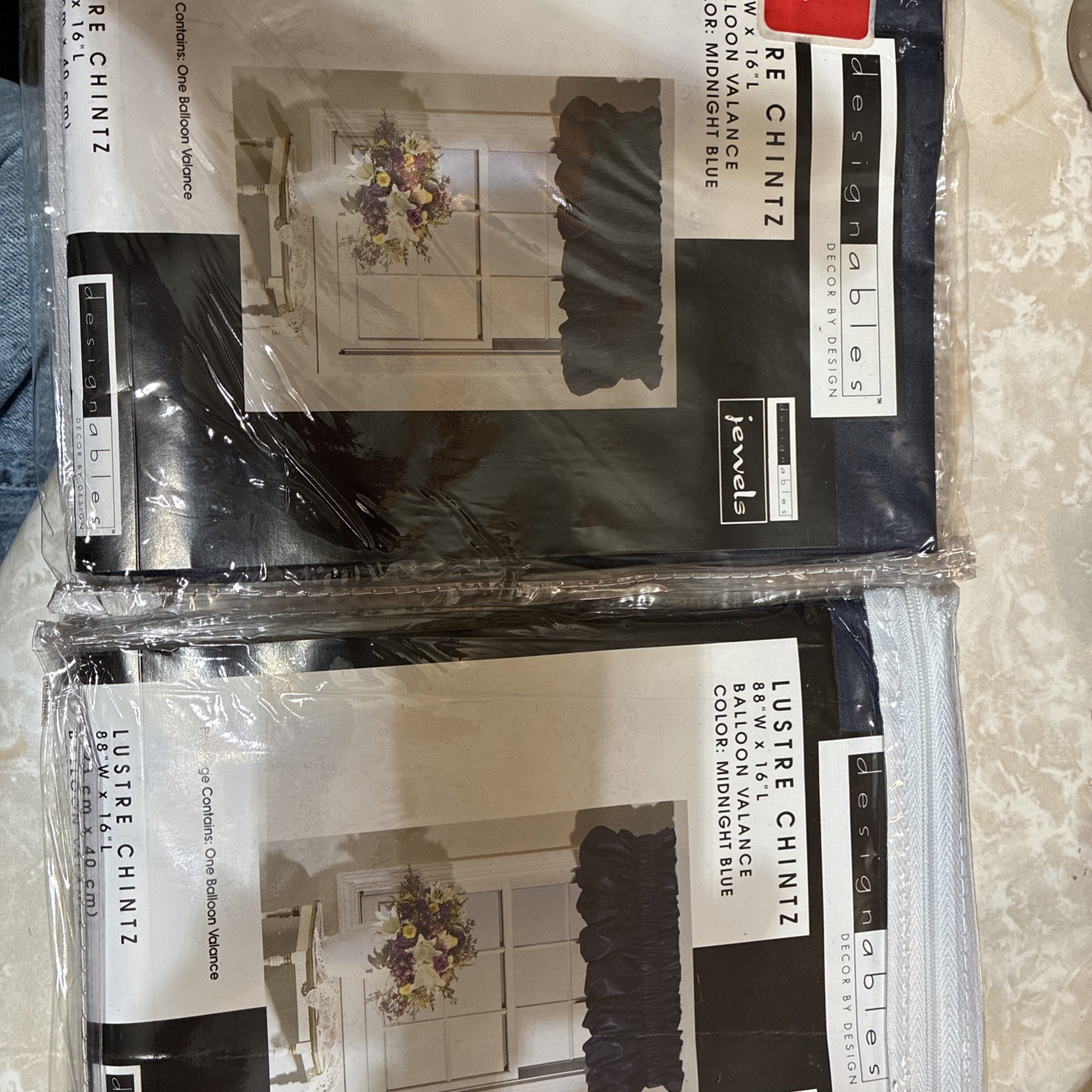 Ballon Valance Midnight Blue 2 PACs 88w X 16L New