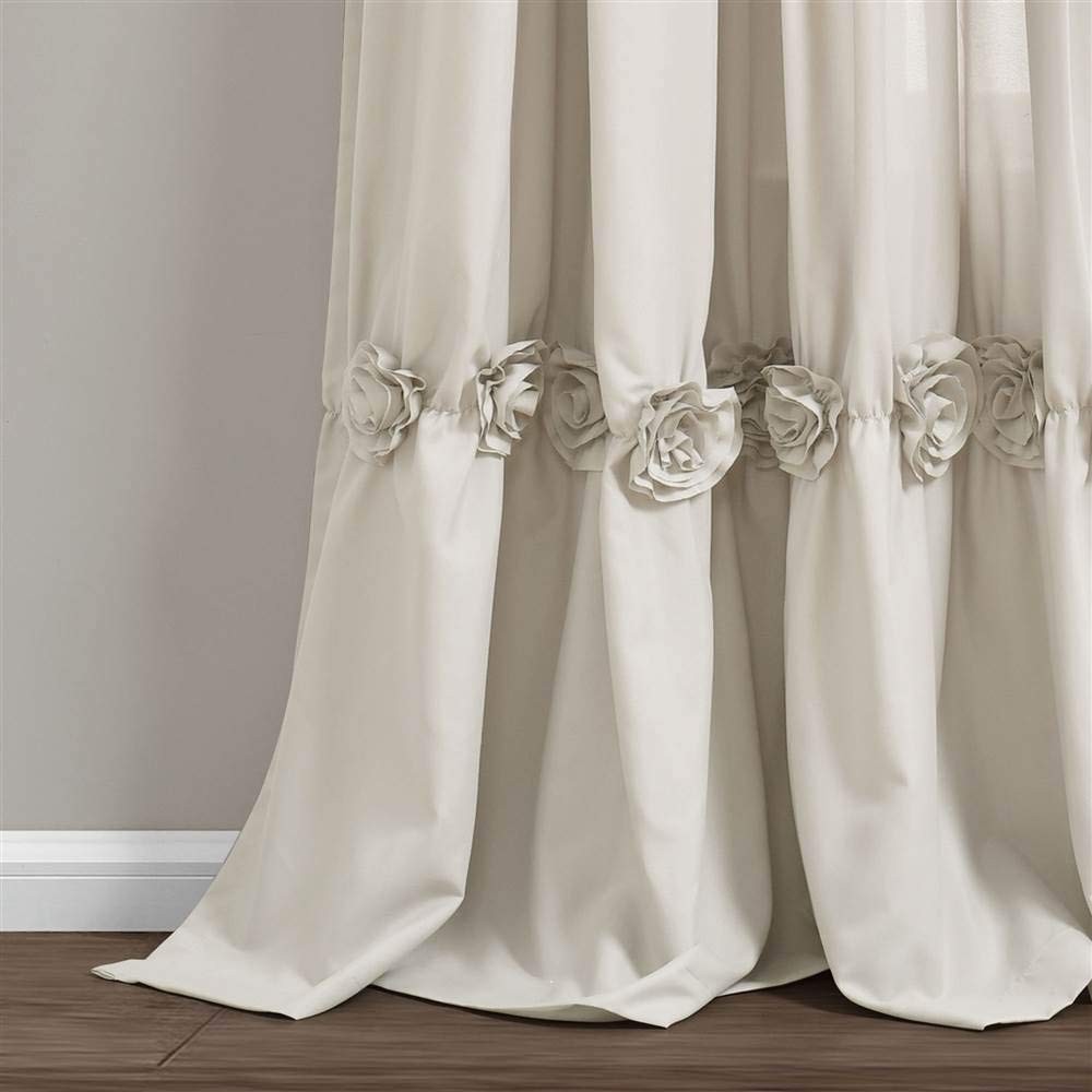 Lush Decor Darla Light Filtering Window 40″W x 84″L (Pack of 1), Neutral