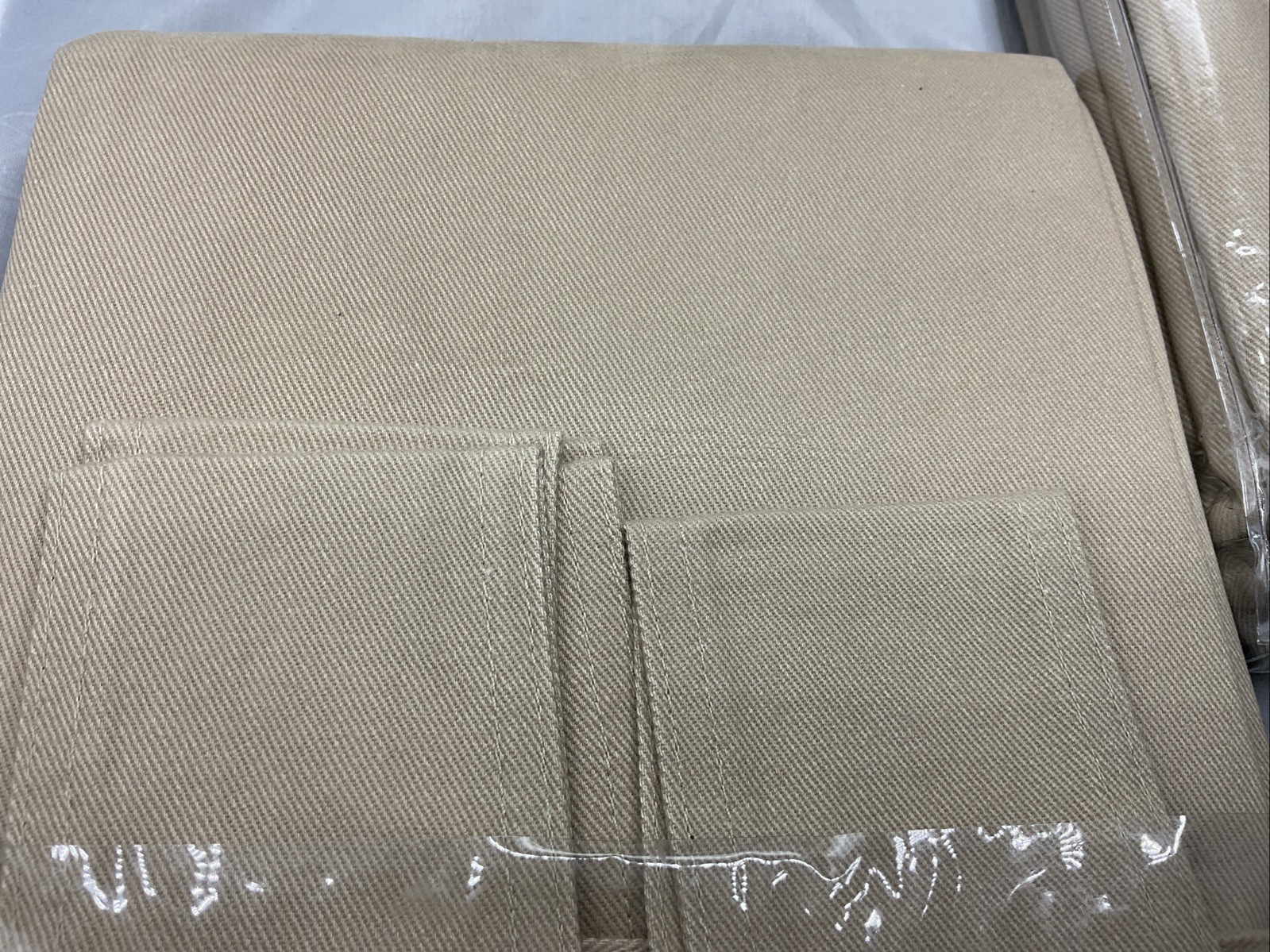 Restoration Hardware Oat 100% Cotton Curtain Drapes 2 Panels 50”x84” Tab Top