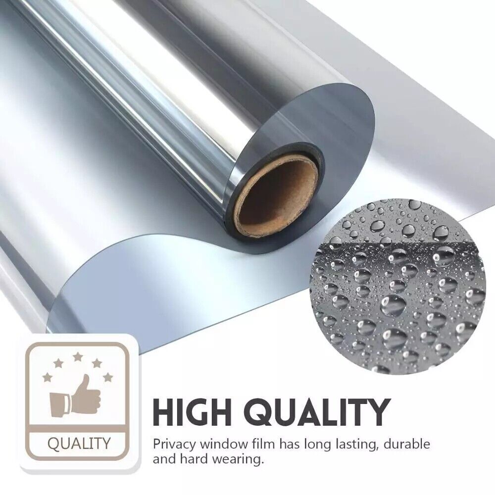 One Way Mirror Window Film Heat UV Reflective Privacy Tint Foil for Home Office