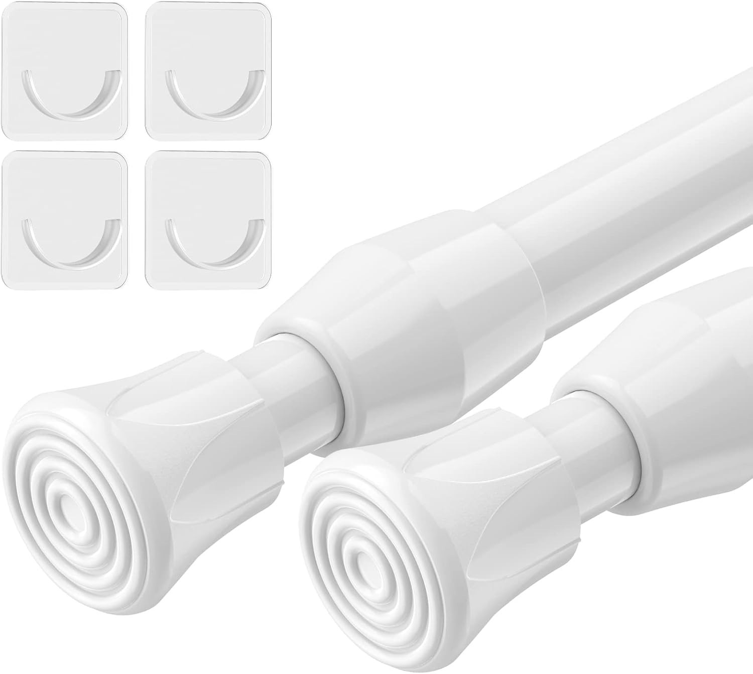 Versatile White Spring Tension Rods – Adjustable 27″ to 37″ for Doors & Windows