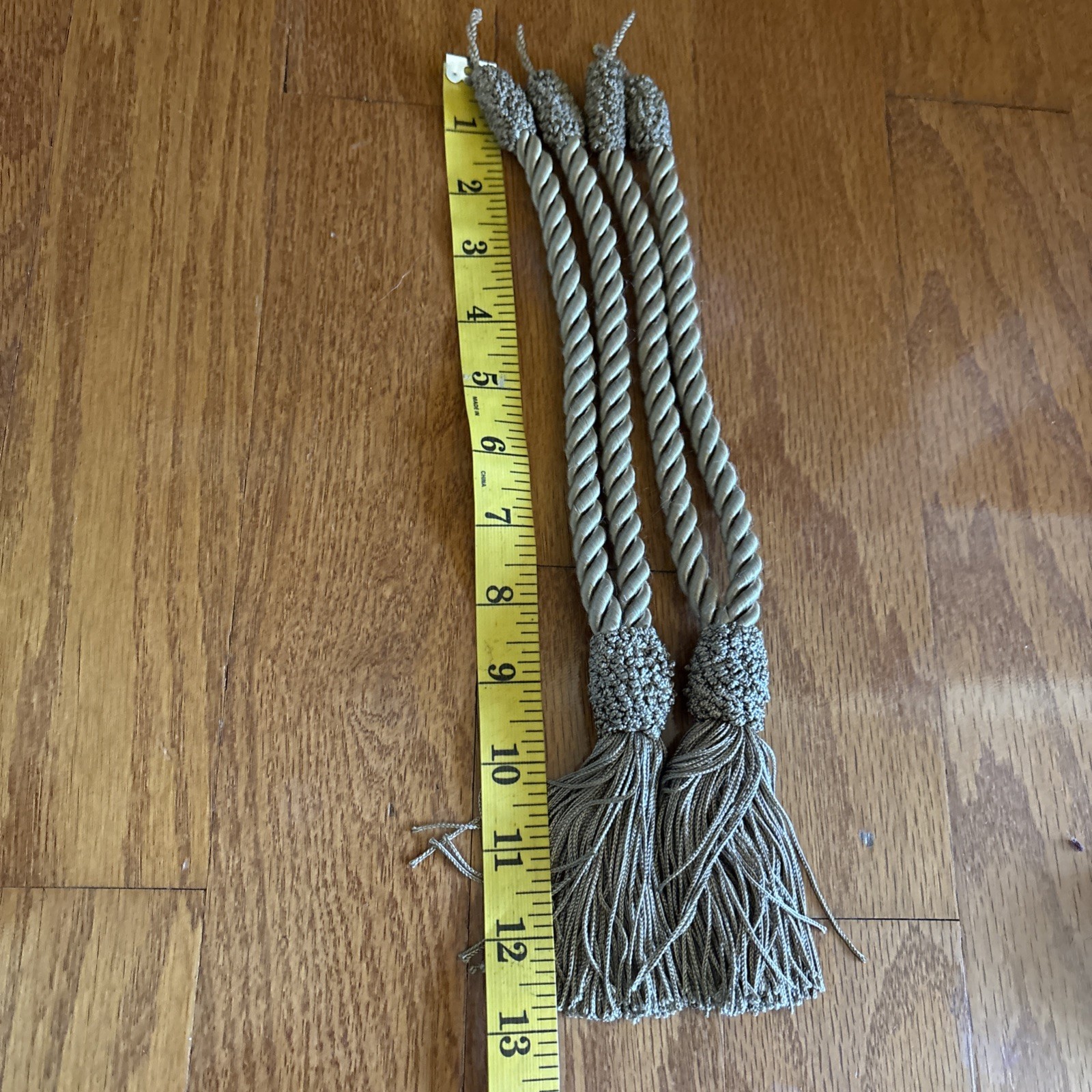 Wright Tan Neutral Tiebacks Tassels Pullbacks For Curtain 13 In 2 Pack