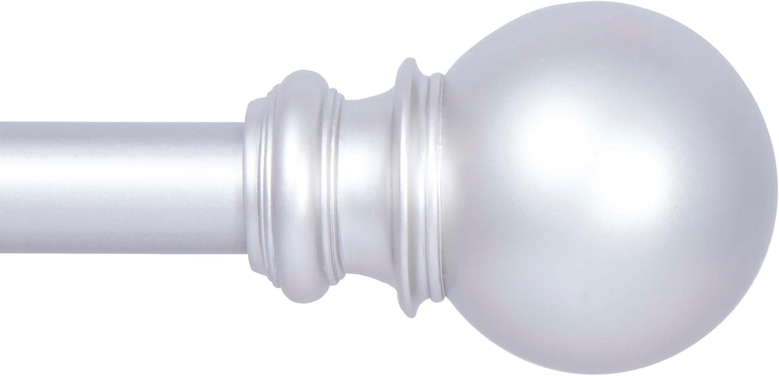 KNM80762 Bryce Ball End Standard Decorative Window Curtain Rod, 36-66″ Adjustabl
