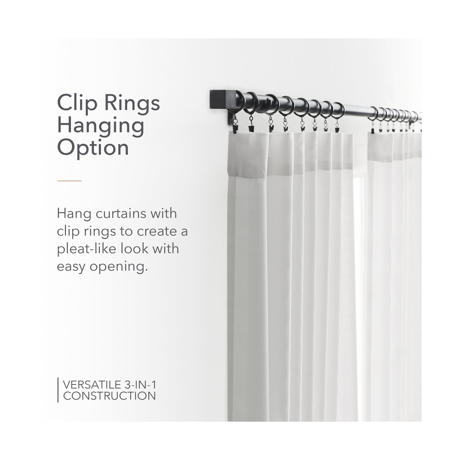 Sunbrella Durant Light Filtering Curtains | 50 in. W X 96 in. L | White | Fad…